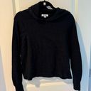 525 AMERICA Black Long Sleeve Cropped Hoodie with Sparkles | M Size M Photo 0