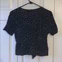 LA Hearts NWT  top! It is a front tie black top Photo 1