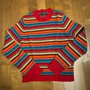 American Eagle  Outfitters Red Wool Striped Multicolor sweater & Vest size medium Photo 3