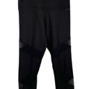 Edge TLF Women’s NWT Basic  Infi Dri Black Capri Sheer cutouts Leggings Small Photo 1