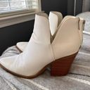 White Cowgirl Booties Size 9 Photo 1