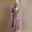 Sanctuary Purple White Yellow Wrap Tie On Side. Dress Short Flutter Sleeves Sz S Photo 5