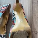 Audrey Brooke  7.5 Colorful Wooden Heel Pumps Photo 5