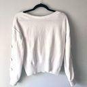 Banana Republic  White Sweater Buttoned Sleeves Photo 0