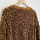 T Tahari Women’s Crewneck Knit Sweater in Mustard Yellow and Black Size Medium Photo 3