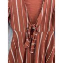 Amuse Society  Women's Dress Flared Cutout Front Striped Long Sleeve Size Small Photo 9