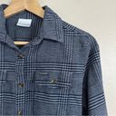 Columbia  Pine Street Stretch Flannel Shirt Tradewinds Grey Plaid Size Small Photo 6