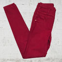 Refuge  Red High Waisted 3 Button Super Skinny Leg Womens Skinny Jeans Size 2 Photo 6