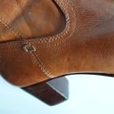 Frye  Stella Whiskey Brown Cognac Leather Zip Short Ankle Boots Photo 3