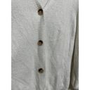 Joie  Women's Knitted Sweater White Button Front Cardigan Soft Fuzzy V-Neck XL Photo 2