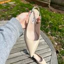 Miu Miu Nude Kitten-Heel Slingback Pumps by  size 36 1/2  nude silver 6 Photo 5