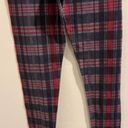 Full Tilt  Size Small High Rise Grey and Red Plaid Skinny Leggings Photo 5