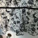 Parker Yonkers Black & White Vintage Floral Combo Contrast-Trim Dress XSMALL NWT Photo 4