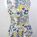 Modcloth Womens Size Small sleeveless floral peplum tank Top Photo 2