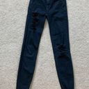 American Eagle  high rise distressed black jegging jeans in size 00 Photo 0