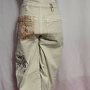 Pilcro  Beige Cargo Pants with Paisley Patches Photo 3
