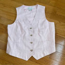 Rachel Zoe  Linen Blend Women's Suit Vest Trends Baby Pink Sz 12 Photo 6