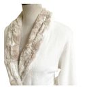 Carole Hochman  Women Robe M Ivory Faux Fur Plush Wrap with Pockets Long Sleeve Photo 8