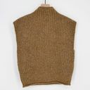 Madewell NEW  Stimpson Sweater Vest Chunky Wool Blend Mock Neck Brown Women's S Photo 4