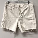 American Eagle  White Jean Shorts Super Stretch frayed hem women’s shorts 12 Photo 0