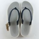 Olukai NEW  Pi’oe W 11 Beach Pool Sandals Flip Flop Slippers Trench Blue/Mst Grey Photo 4