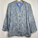 Chadwick's Chadwick’s Tweed Blazer Jacket Women’s Size 16 Blue Tan Lined business career Photo 0