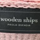 Wooden Ships  Pink Gray White Star Sweater Size S/M Photo 2