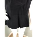 Ann Taylor NWT Women's  S/S Black Doubleweave Peplum Top Sz 10 Photo 3