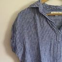 Harper  Linen Blue and White Striped Dress Photo 3