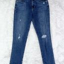 Hudson Jeans HUDSON Natalie Mid Rise Slim Boyfriend Crop Distressed Blue Denim Jeans 29 Photo 1