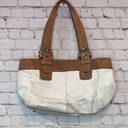 Coach  White & Tan Leather Hobo Bag Photo 5