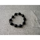 Onyx Vintage Style Jet Black  Beads Black Hematite Faceted Spacers Bracelet Photo 1