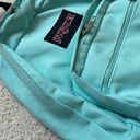 Jansport  Leather Bottom Turquoise/Light Blue Campus Backpack Photo 1