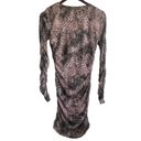 BB Dakota  Women Mini Bodycon Dress Ruched Clubwear S Animal Print Grunge Punk Photo 1