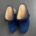 Veronica Beard  Dacey Denim Buckle Studded Clogs Size 7 Photo 1