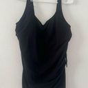 L.L.Bean  Black Side Tie Slimming Sunblocking One Piece Swimsuit NWT Size 22W Photo 0