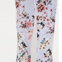 Pretty Little Thing Grey Floral Velvet Flared Pants SZ 2 Photo 1