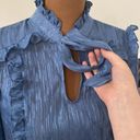 Lost + Wander  textured ruffled front tie Victorian style blouse size S Photo 4