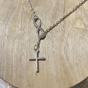 infinity Boutique Fashionable Simple  Cross Pendant Silver color Necklace Photo 2