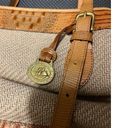 Brahmin  Bucket Harbor Woven Vintage Beige Brown Canvas‎ Tote Photo 2