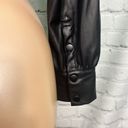 Meshki  Black Pleather Zipper Front Corset style Fitted Top XS Photo 4