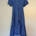 Blue Hippie Boho Floral Maxi Dress Photo 0