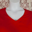 Est. 1946  red black bell sleeve blouse with lace detail Photo 4