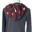 12PM by Mon Ami  Cactus Pullover Hoodie Gray Burgundy Green Size Large Photo 7