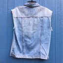 ZARA  Light Wash Distressed Faded Button Down Denim Vest Women’s Size Small Photo 2