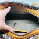 Dooney & Bourke Vintage  Tan Denim Monogrammed Lock & Key Pockets Shoulder Bag Photo 2