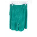 American Vintage Vintage 90s Shorts Womens Sz 27" High Waisted Green Striped Ramie Cotton Photo 3