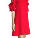 Laundry by Shelli Segal Red Cold Shoulder Dress with Ruffle Tie Sleeve - size 10 Photo 2