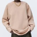 ZARA Sea tan beige oversize sweatshirt pullover sweater  Photo 0