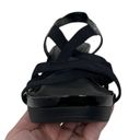 Ralph Lauren Women’s 10 Patent Leather Black Sandals Stretch Sling Stap Wedges Photo 7